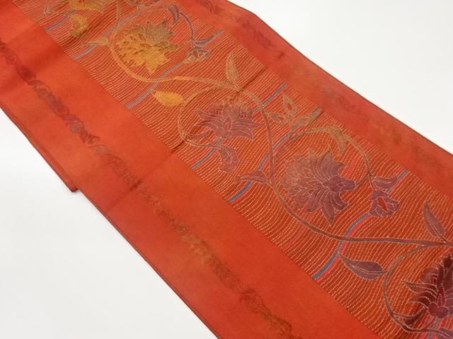 花唐草模様織出し名古屋帯